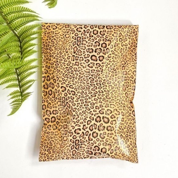 100 mini Polymailers Leopard Print 6x9